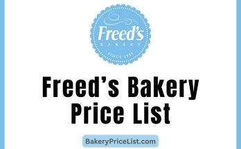 Freed’s Bakery Price List 2023 in Las Vegas USA, Freed’s Bakery Menu with Prices 2023