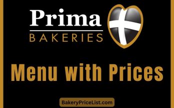 Prima Bakery Price List 2023 in United Kingdom