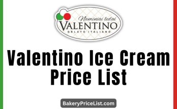 Valentino Ice Cream Price List 2023 in Lithuania, Valentino Ice Cream Menu with Prices 2023