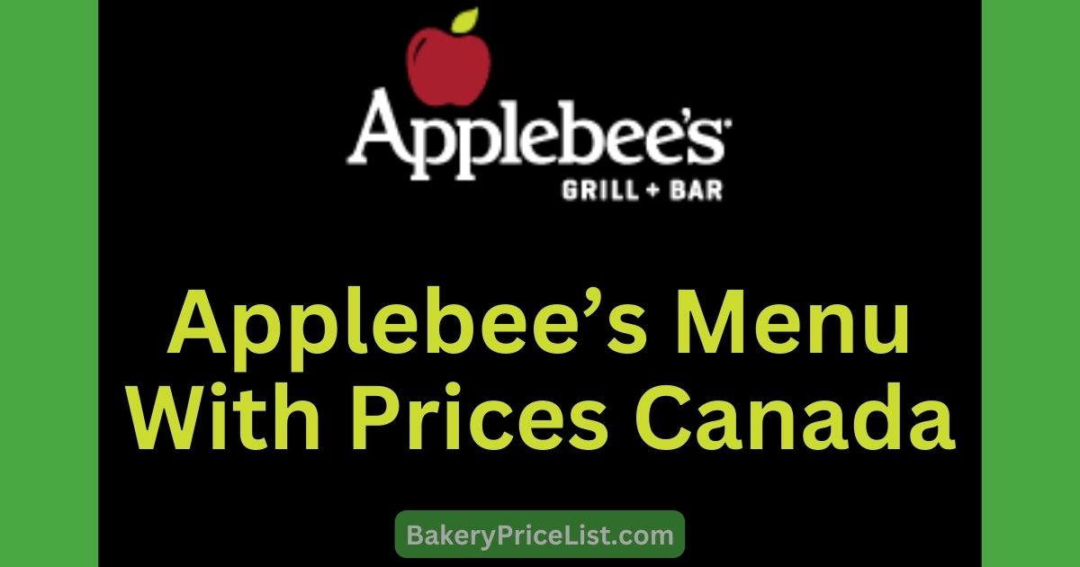 Applebee’s Menu With Prices Canada 2024